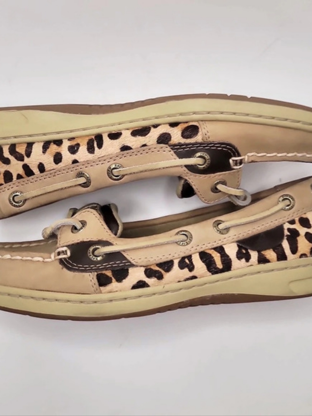 Sperry Authentic Original Leopard Print Boat Shoes US 5.5 M